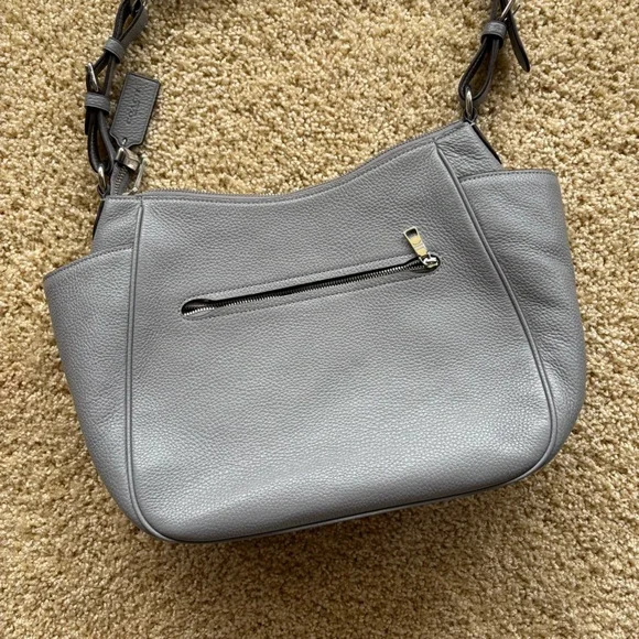 Coach Rori Gray Pebbled Leather Hobo Shoulder Bag - Picture 6 of 16